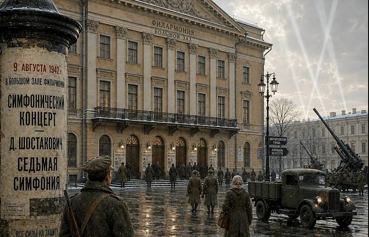ВЕХИ ИСТОРИИ: ПРЕМЬЕРА ЛЕНИНГРАДСКОЙ СИМФОНИИ ШОСТАКОВИЧА